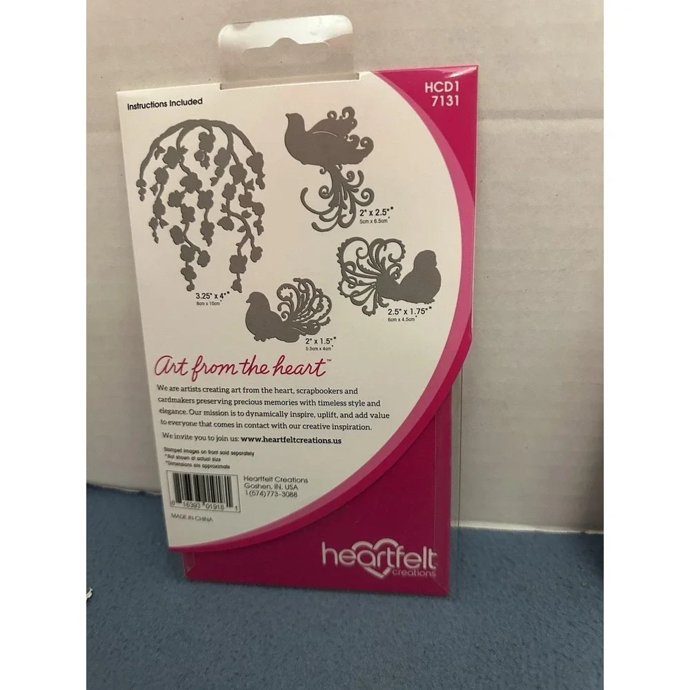 Heartfelt Creations Flowering Dogwood & Doves Dies & Cling Stamps Set‎